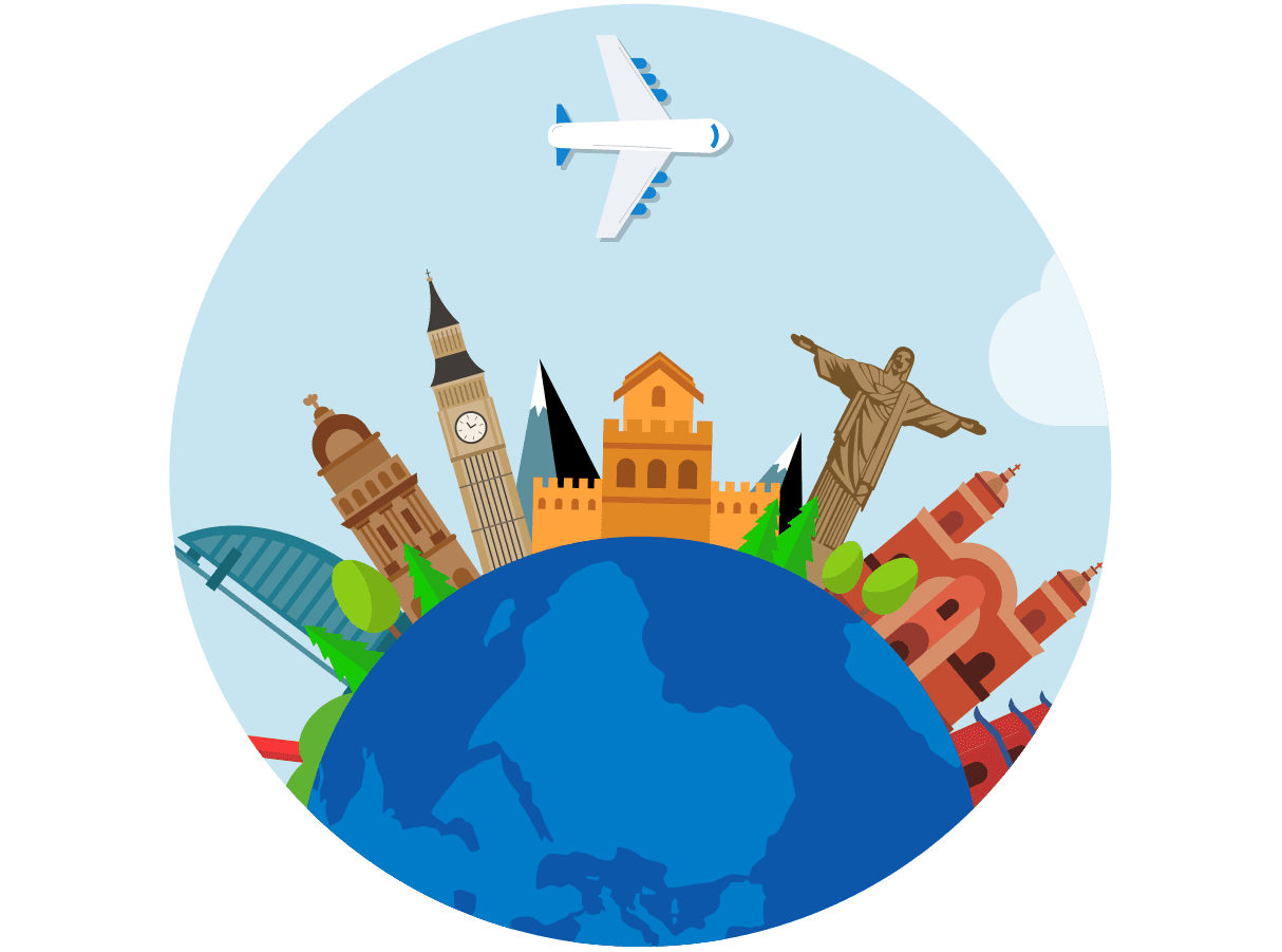 여행 랜딩 일러스트